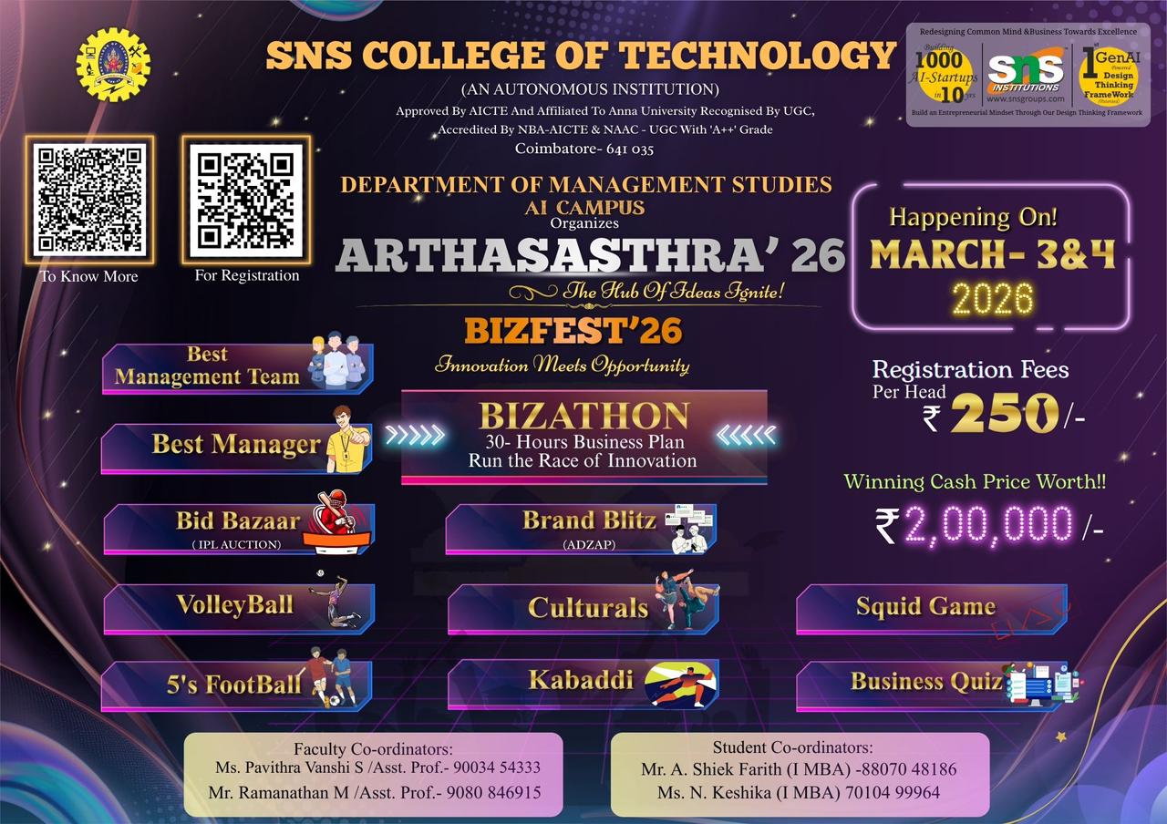 Arthasasthra 2026 Management Fest Poster 